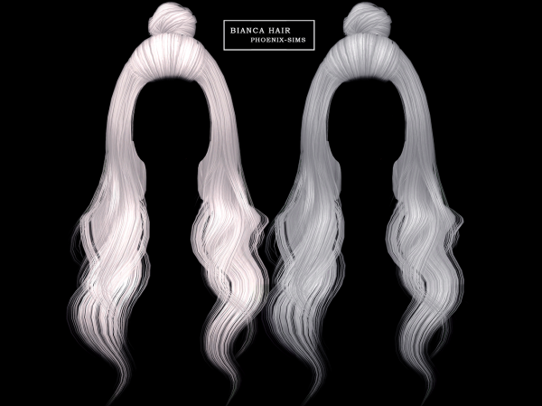 Alpha Bianca Hair by phoenixsims4 - The Sims 4 Custom Content