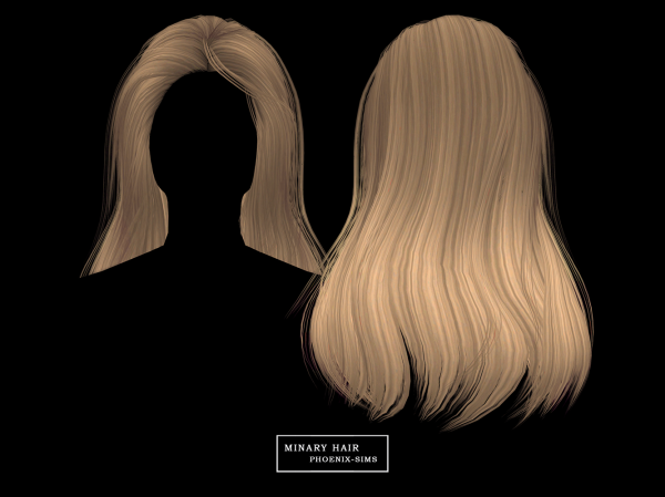 Alpha Minary Hair by phoenixsims4 - The Sims 4 Custom Content