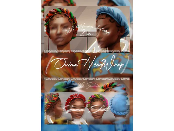 Alpha Ouima Headwrap by simsfinds - The Sims 4 Custom Content