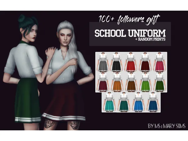 Maxis Match School uniform - The Sims 4 Custom Content