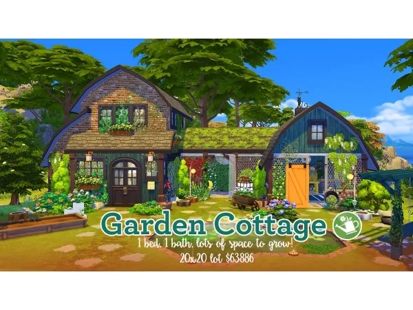 Maxis Match Garden Cottage - The Sims 4 Custom Content