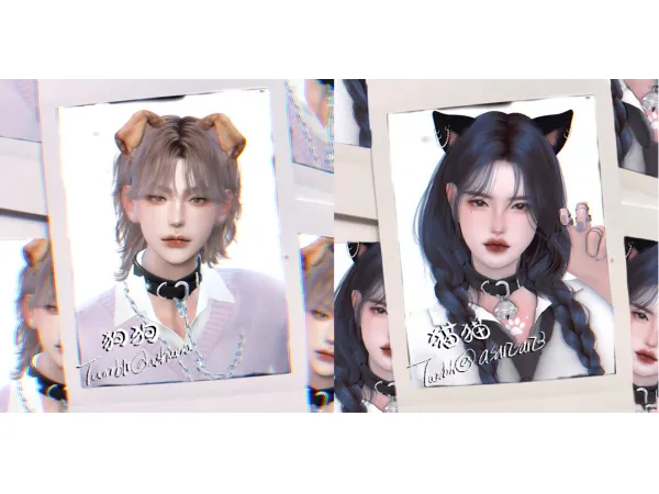 Mix 333 x ASHwwa_狗狗猫猫 by san33sims - The Sims 4 Custom Content