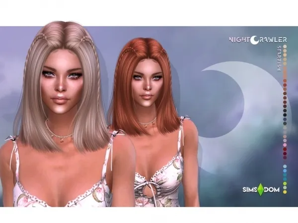Alpha nightcrawler starfish hair - The Sims 4 Custom Content