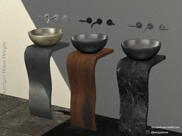 Alpha [KHD] Stoneforest Sink by Kerrigan House Designs - The Sims 4 Custom Content