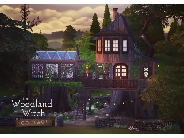 Maxis Match The Woodland Witch Cottage - The Sims 4 Custom Content
