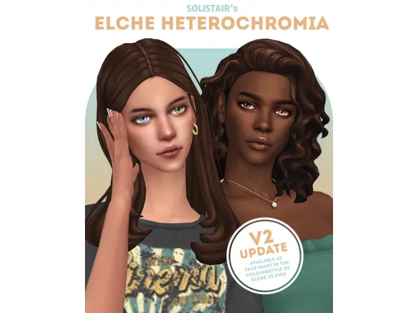Maxis Match Elche Eyes Heterochromia by Solistair - The Sims 4 Custom Content
