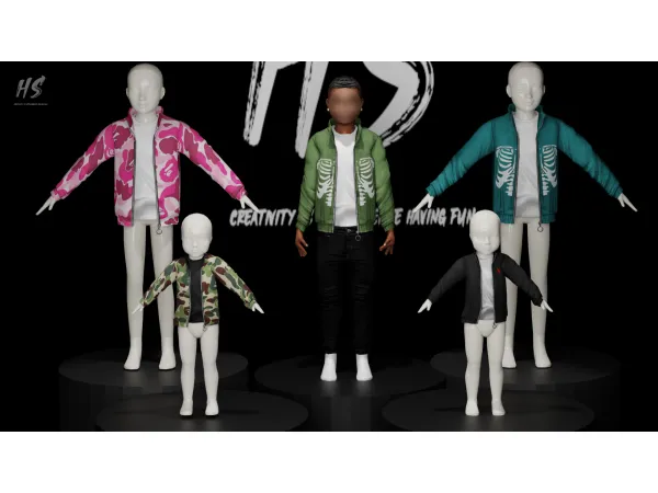 Alpha HARDSWAE POLO JACKETS REVAMPED by simsfinds - The Sims 4 Custom Content