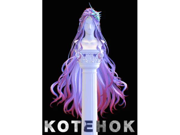 Alpha Nikki Hair 20 by kotehoksims Updated - The Sims 4 Custom Content