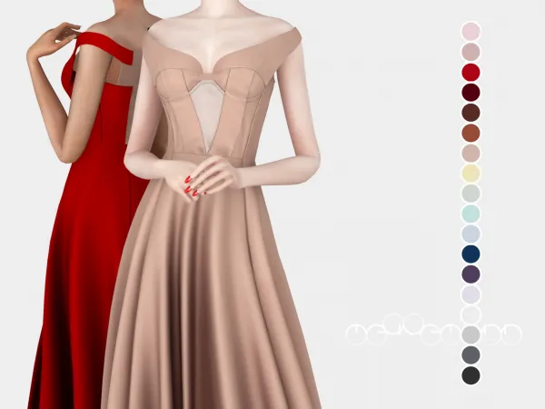 Alpha JilSanderDress by MAUVEMORN - The Sims 4 Custom Content