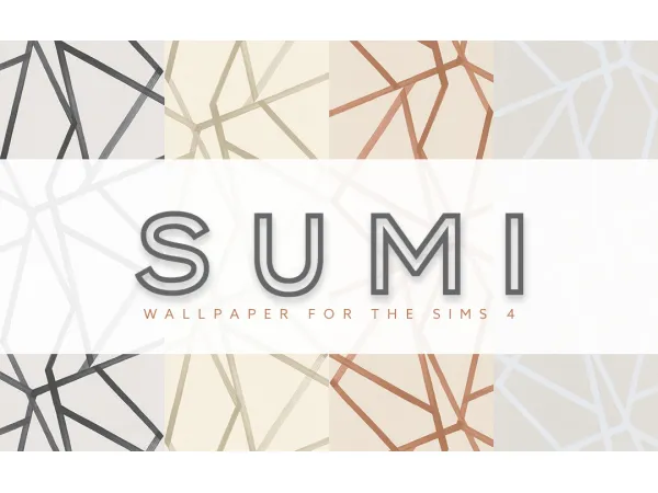 Mix Sumi Wallpaper by simsfinds - The Sims 4 Custom Content