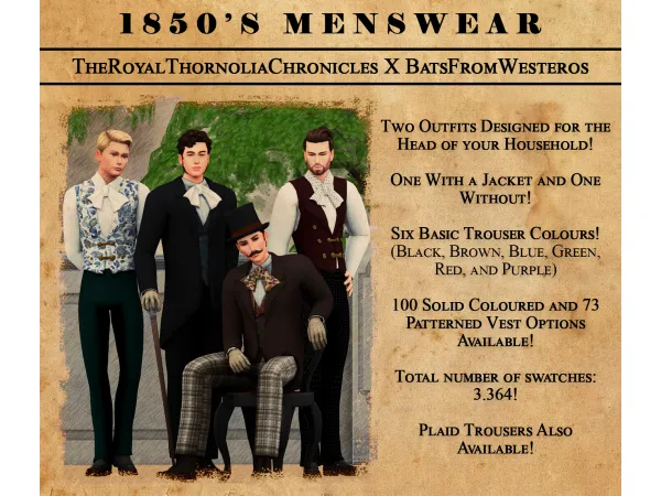 1850′S MENSWEAR by BatsFromWesteros