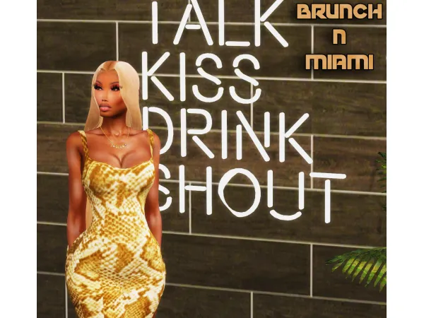 Alpha Brunch N' Miami Set by simsfinds - The Sims 4 Custom Content