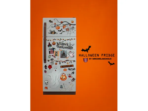 Maxis Match Halloween Fridge by sims3melancholic - The Sims 4 Custom Content