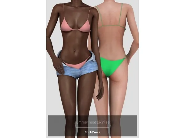 Alpha Summer Heat Bikini Set - The Sims 4 Custom Content