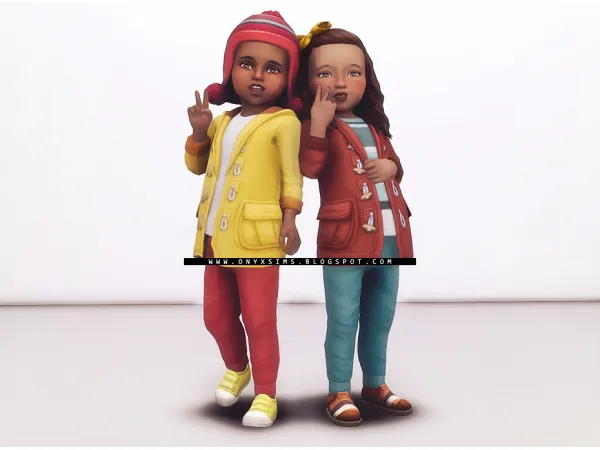 Maxis Match TOGGLE COAT AND CUFFED JEANS - The Sims 4 Custom Content