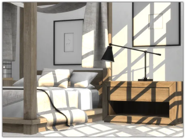 Alpha Russian Oak Bedroom by 13pumpkin31 - The Sims 4 Custom Content