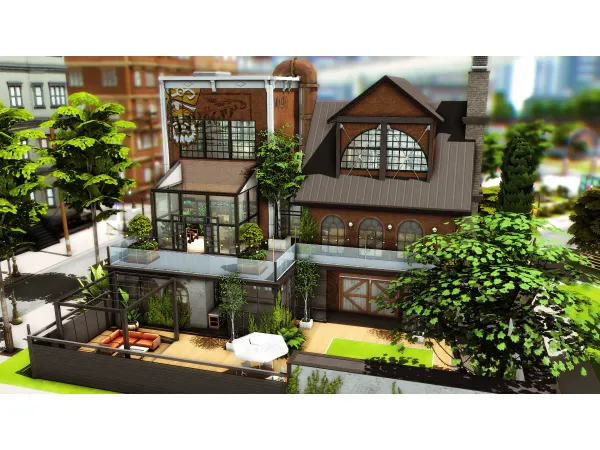 Maxis Match NO NY Industrial Loft by plumbobkingdom - The Sims 4 Custom Content
