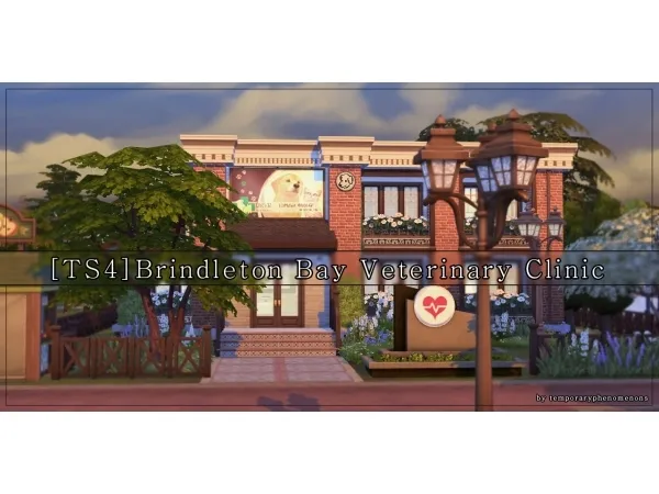 Maxis Match Brindleton Bay Veterinary Clinic - The Sims 4 Custom Content
