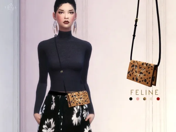 Alpha Purse FELINE (Charlotte Olympia) - The Sims 4 Custom Content