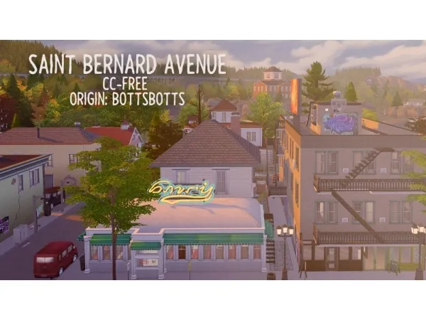 Maxis Match Saint Bernard Avenue Brindleton Bay - The Sims 4 Custom Content