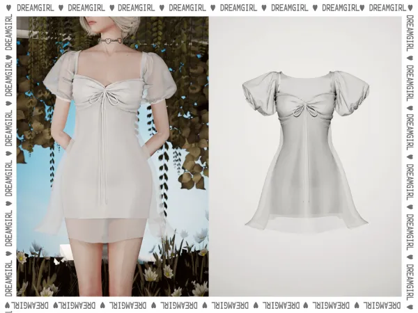 Alpha DREAMGIRL_LAYERED SHORT DRESS - The Sims 4 Custom Content