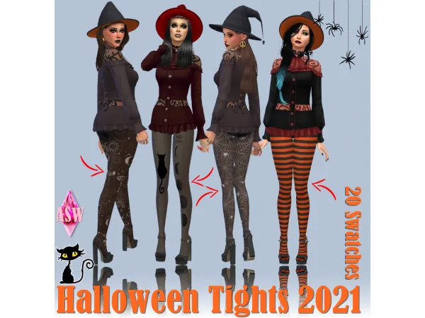 Maxis Match Halloween Tights 2021 - The Sims 4 Custom Content