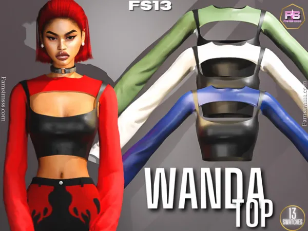 Alpha Wanda Top by FamSimsss - The Sims 4 Custom Content