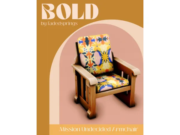Maxis Match BOLD mission undecided armchair springs by faded - The Sims 4 Custom Content