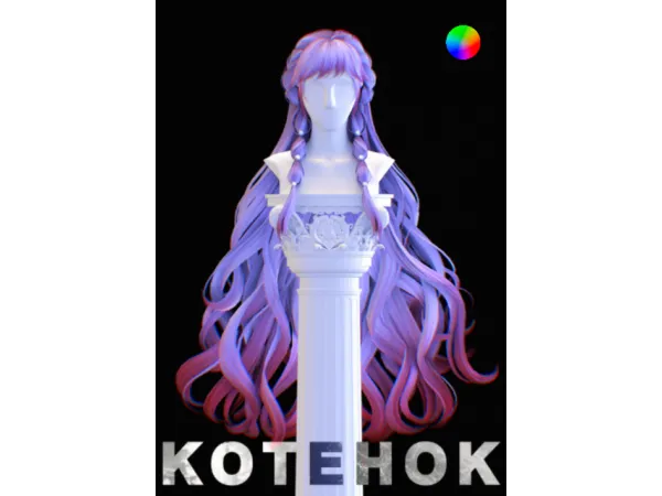 Alpha Nikki Hair 09 by kotehoksims - The Sims 4 Custom Content