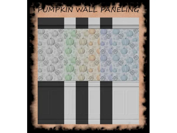 Maxis Match Pumpkins Wall Paneling by Simmiller - The Sims 4 Custom Content