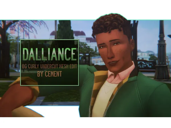 Maxis Match Dalliance BG Curly Undercut Mesh Edit - The Sims 4 Custom Content