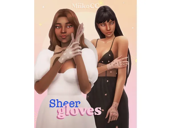 Mix Sheer gloves by simsfinds - The Sims 4 Custom Content