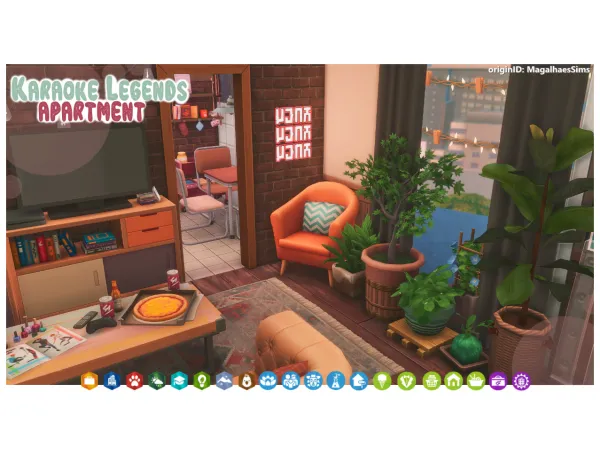 KARAOKE LEGENDS’ APARTMENT - MAXIS-MATCH CC BUILD