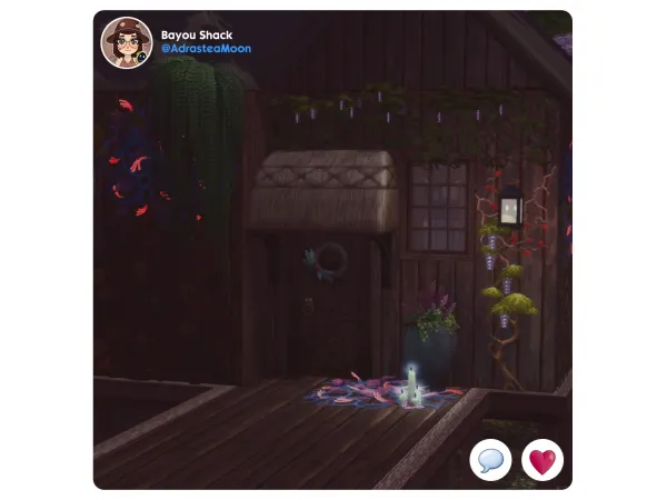 Maxis Match Bayou Shack by AdrasteaMoon - The Sims 4 Custom Content