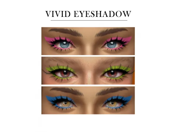 Mix VIVID EYESHADOW by Ziearel - The Sims 4 Custom Content