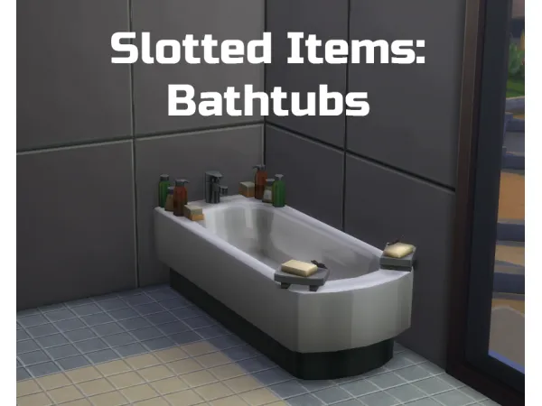 Maxis Match Slotted Items Bathtubs by Ilex - The Sims 4 Custom Content