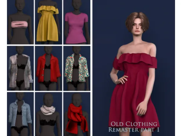 Maxis Match Old Clothing Accessories Remaster part 1 - The Sims 4 Custom Content