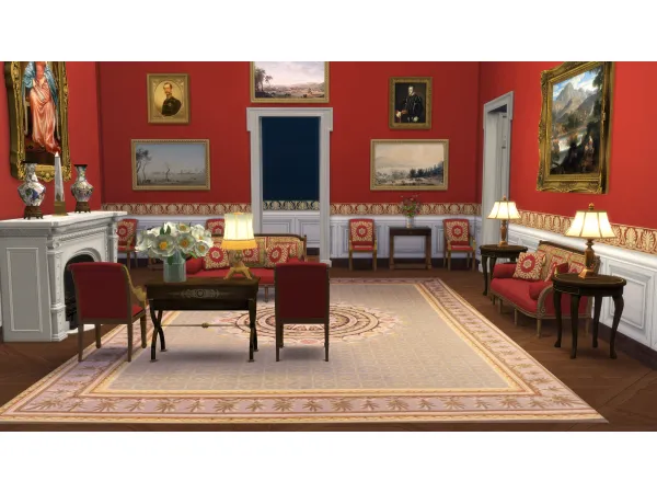 Mix White House Wainscoating by TheMarbleMortal - The Sims 4 Custom Content