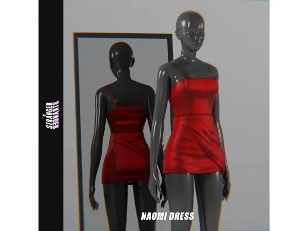Alpha Naomi Dress by Stranger Creations - The Sims 4 Custom Content