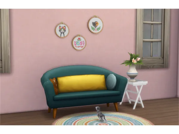 Maxis Match Madame Crumplebottoms Embroidery Paintings Separated - The Sims 4 Custom Content