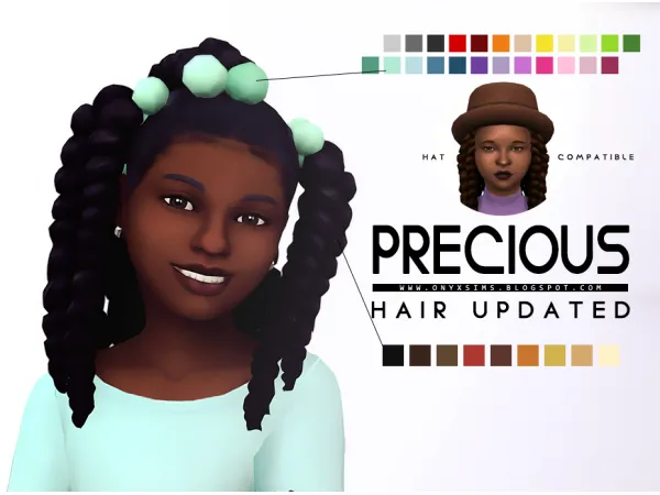 Maxis Match PRECIOUS HAIR - The Sims 4 Custom Content