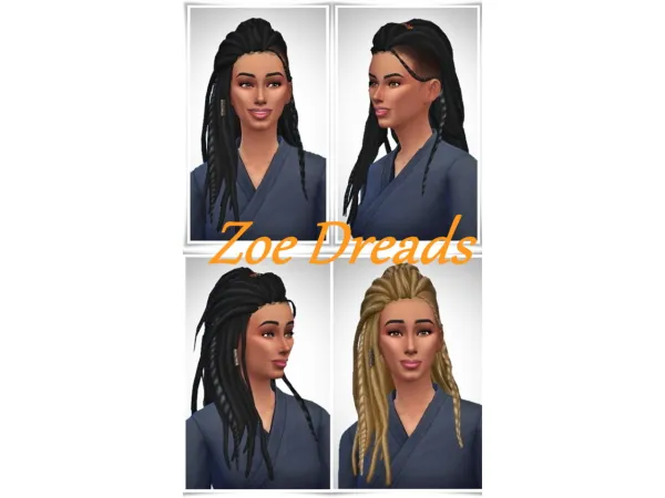 Maxis Match ZoeZo Dreads - The Sims 4 Custom Content