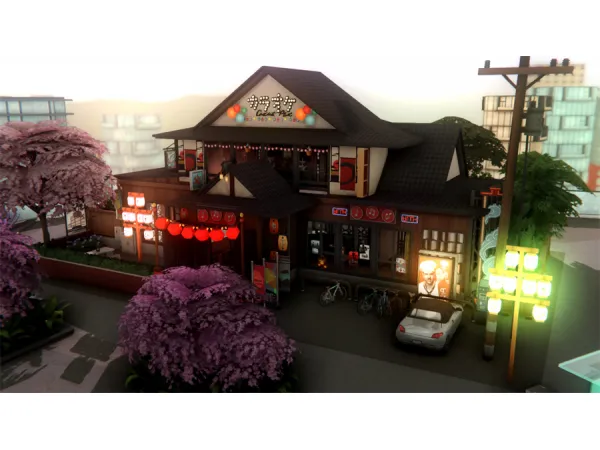 Maxis Match KARAOKE Bar カラオケバー桜 - The Sims 4 Custom Content