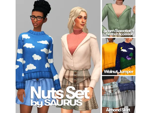 Maxis Match Nuts set by Saurus - The Sims 4 Custom Content