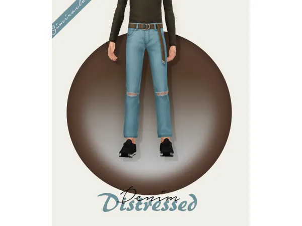 Maxis Match Denim Distressed Kids Version - The Sims 4 Custom Content