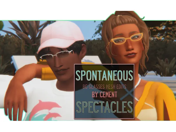 Maxis Match Spontaneous Spectacles BG Glasses Mesh Edits - The Sims 4 Custom Content