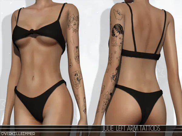 Mix Julie left arm tattoos - The Sims 4 Custom Content