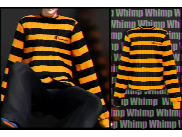 Alpha Champion x untitled sweater Whimp - The Sims 4 Custom Content