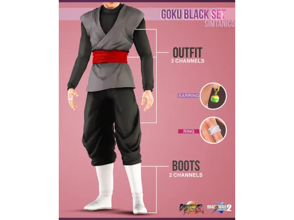 DrgnBll_GokuBlackSet by simtanico - The Sims 3 Custom Content