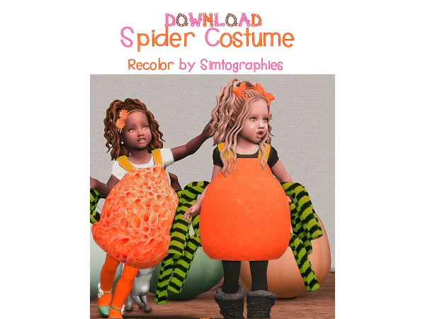 Maxis Match Pretty ToT Spider Costume RECOLOR by simtographies - The Sims 4 Custom Content